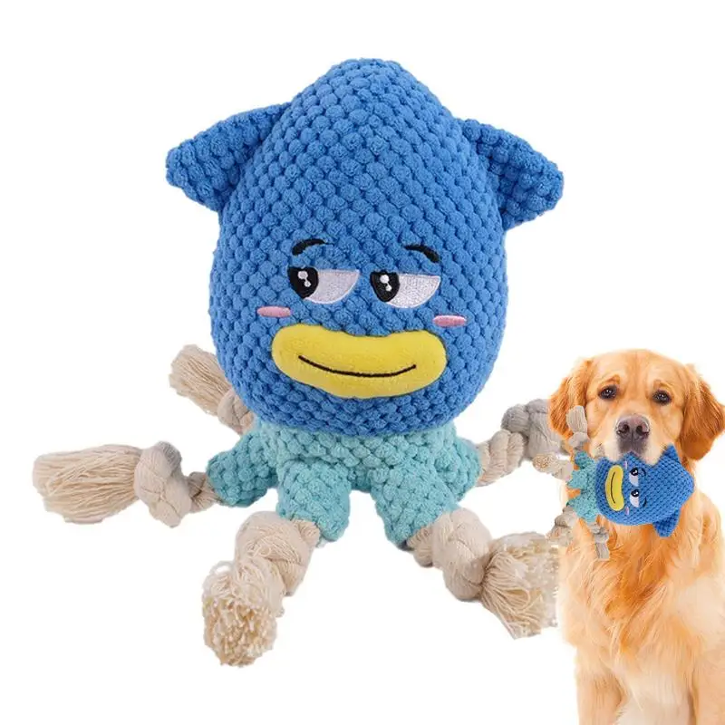 

Dog Plush Squeaky Toys Interactive Dog Squeak Plush Octopus Soft Chew Toy for Aggressive Chewers Soft Durable dog cat chew toy