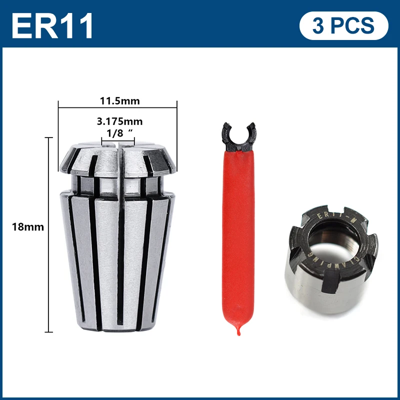 Xcan Werkzeug halter er Spann zangen futter er11 er16 er20 Schaft mit m Typ schwarz er Mutter mit Spann zangen schlüssel für CNC-Drehmaschine fräsen – Detail 6
