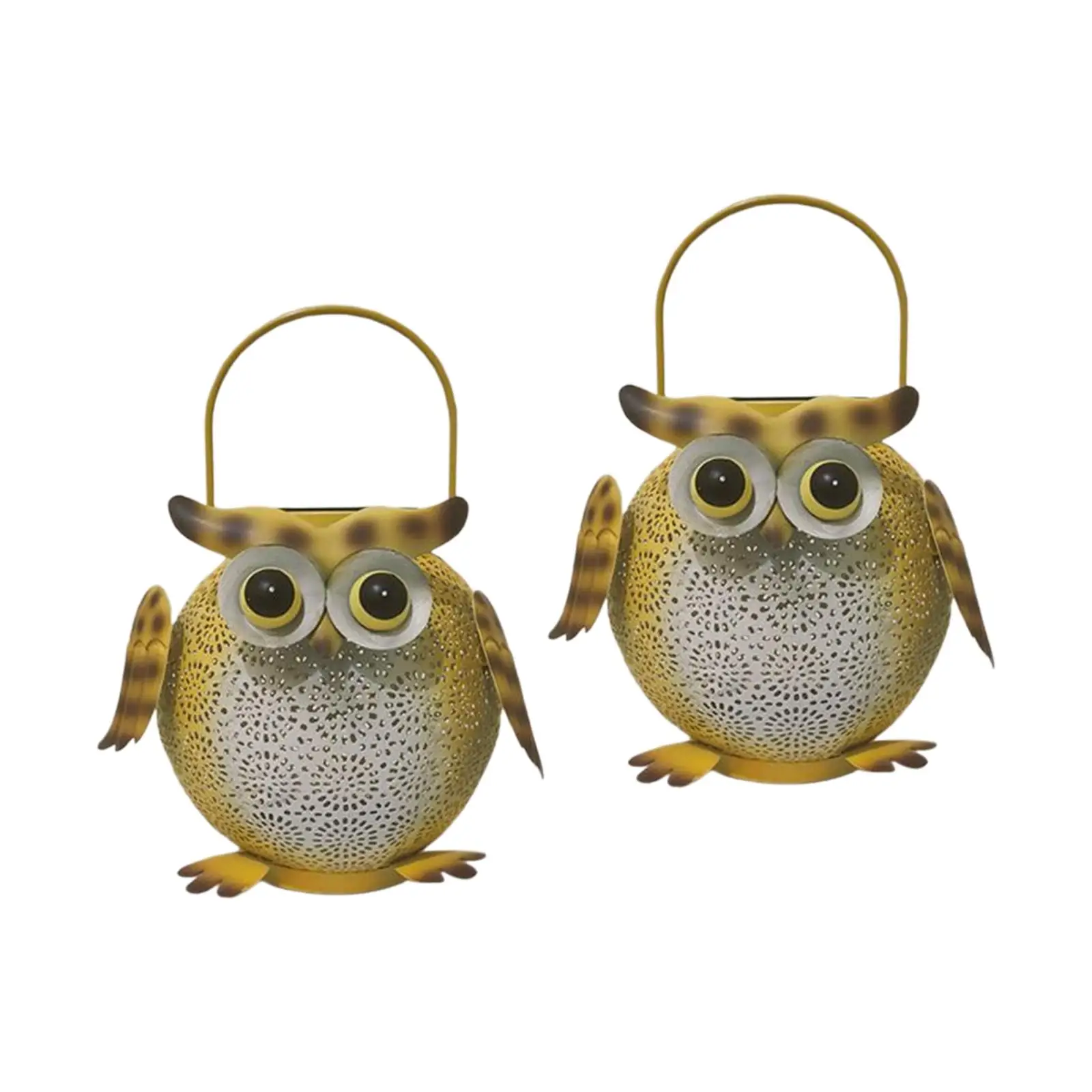 Hanging Solar Lantern Light Owl Lantern Garden Decoration Decor Owl Figurine Garden Light for Balcony Yard Lawn Pathway Birthday