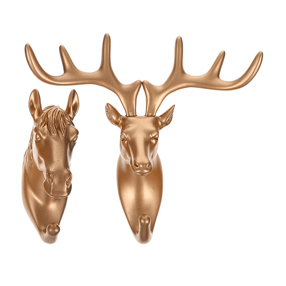 

Креативный настенный крючок в виде животных, настенный декоративный подвесной стеллаж, домашний Декор для дома, настенный монтаж, 2 шт.