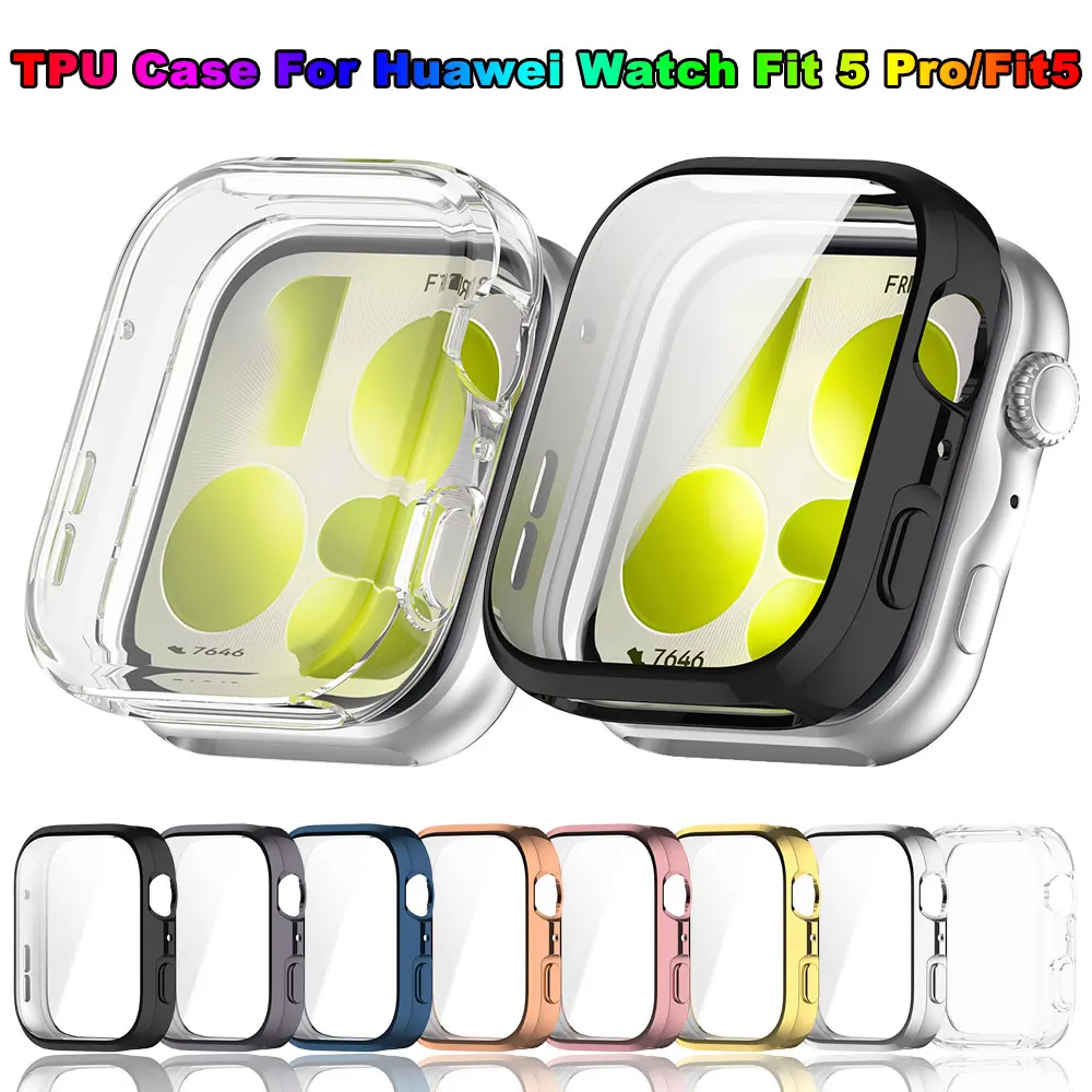 Full Cover TPU Protective Case and Screen Protector Frame for Smartwatch Accessories