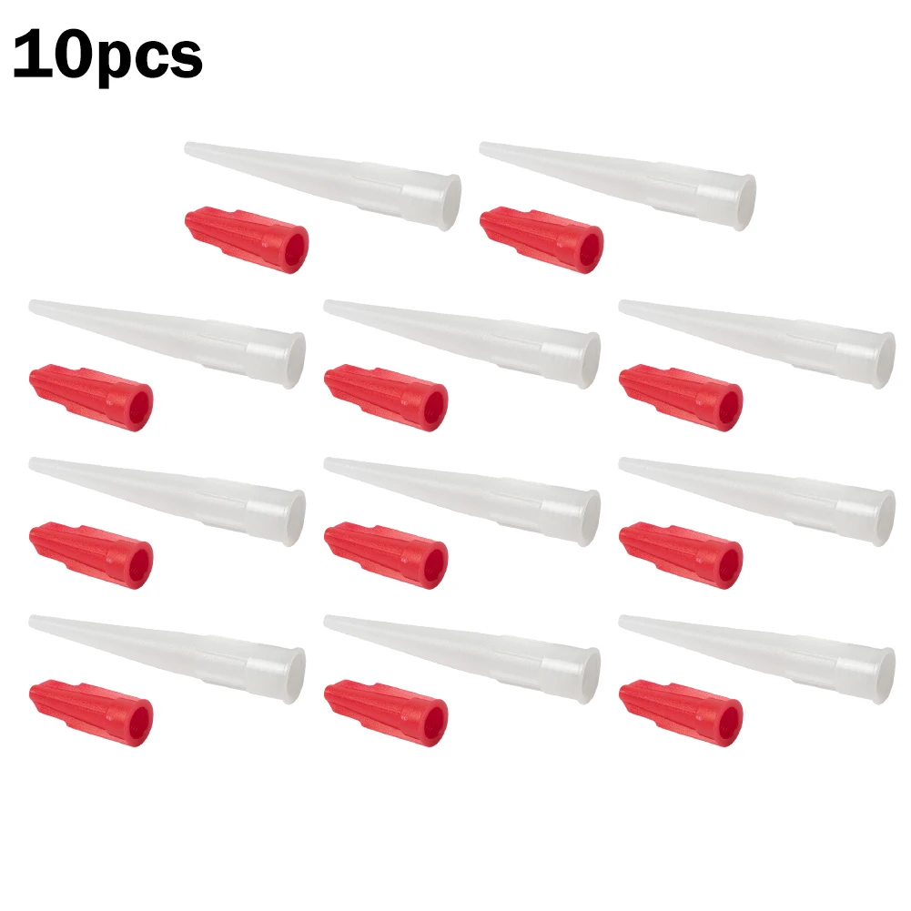

10PCS Silicone Caulking Gun Nozzles Tube Door And Window Gluing Tool Glass Glue Nozzle Sharp Nozzle Glass Glue Sealing Cap