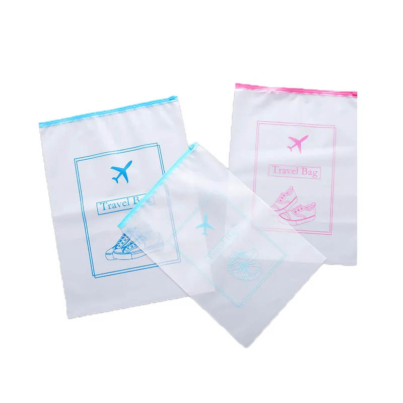 thumbnail image 1 of 1 bolsa de almacenamiento de zapatos de PVC transparente, organizador de armario, con cremallera de viaje, cordón, impermeable, bolsillo, bolsas para colgar ropa clasificadas, 1 of 5