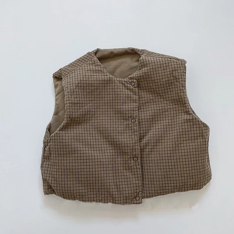 Baby Boys Girls Winter Autumn Sleeveless Jacket Toddler Waistcoats Children Outwear Single Breasted Vest Coat