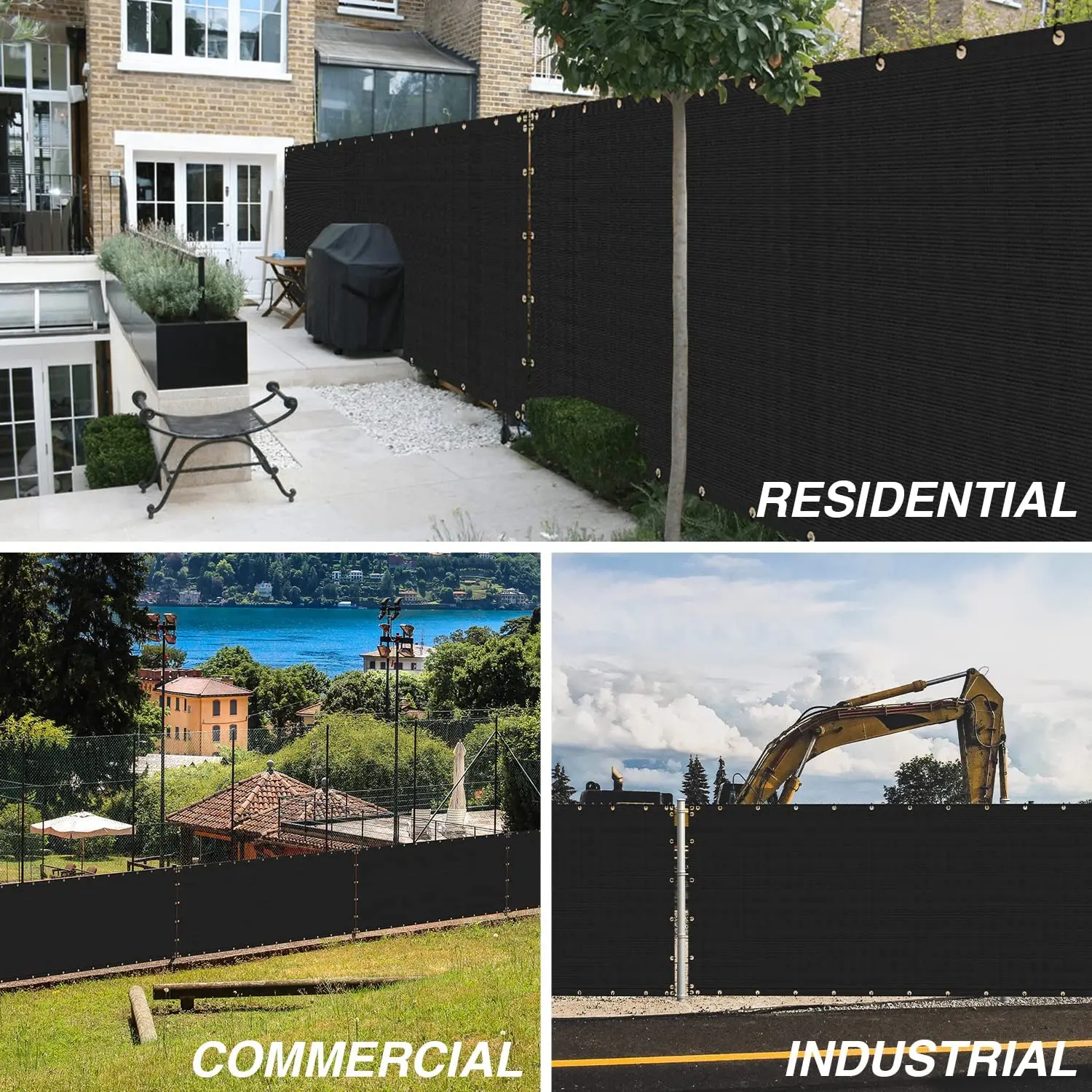 Privacy Screen Fence Heavy Duty Fencing Mesh Shade Net Cover for Wall Garden Backyard Yard Deck Balcony