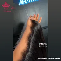 Queen Hair véritable HD Frontal/Closure uniquement en dentelle invisible effet peau fondue 13x6 13x4 4x4 4x6 5x5 6x6 7x7 Raw Human Hair Body Wave/Lisse 3