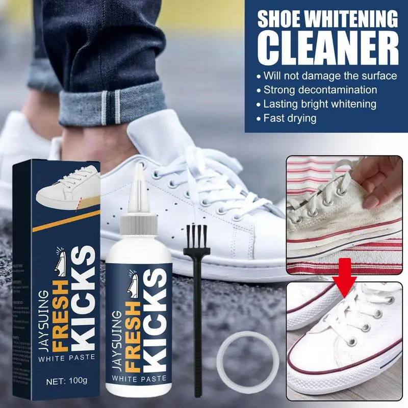 Shoe Cleaner Kit Sneaker Tennis Leather White Shoes Cleaning Foam All  Footwear