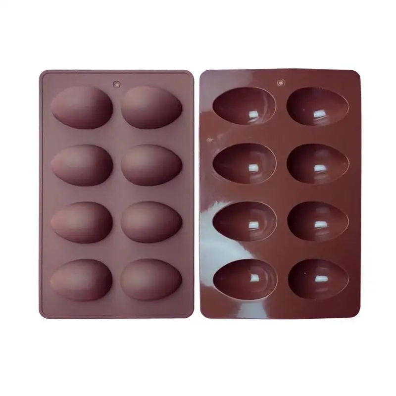 FVVMEED 8 stampi in silicone per uova di Pasqua, mousse, torte, antiaderenti, 3D, teglia, dessert, cheesecake, stampi per pasticceria, caramelle, cioccolato, fondente, sapone, candela (C