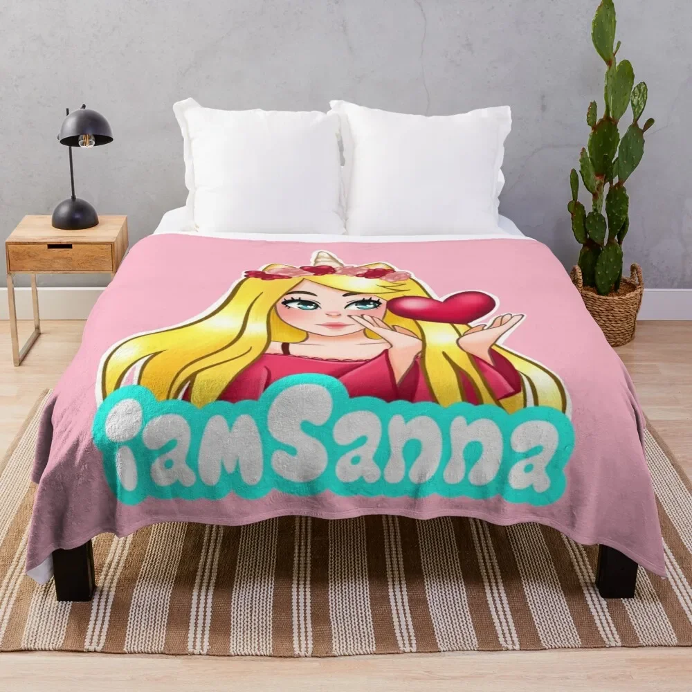 

iamSanna Loves Unicorns Pink Throw Blanket Vintage Blanket Decorative Blankets Bed linens Soft Big Blanket