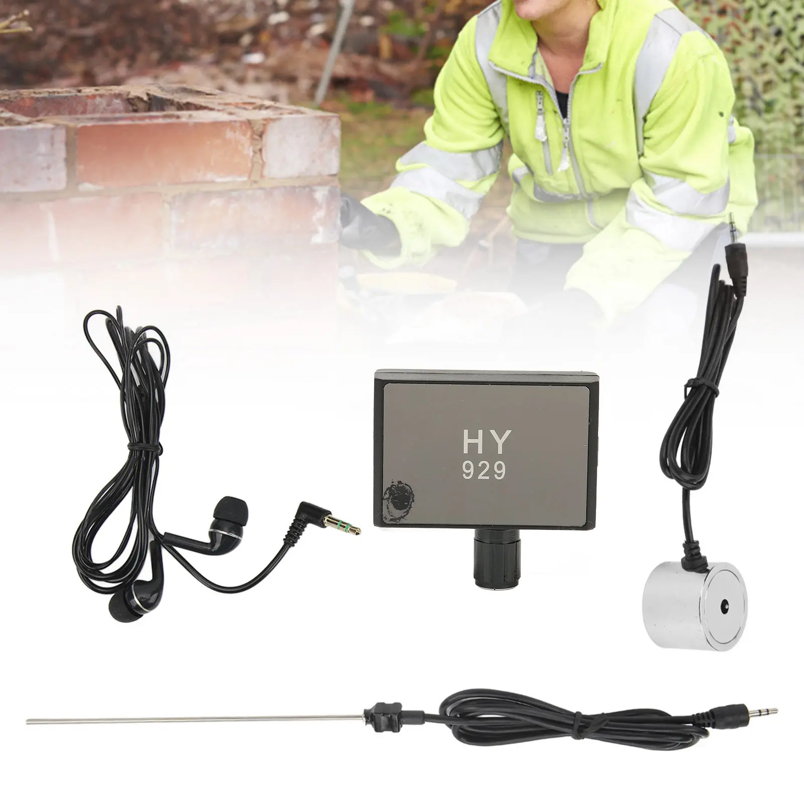 Water Leakage Detector Professional High Strength Dual Probes Water Pipeline Detection Tool for Household Leakage Detector