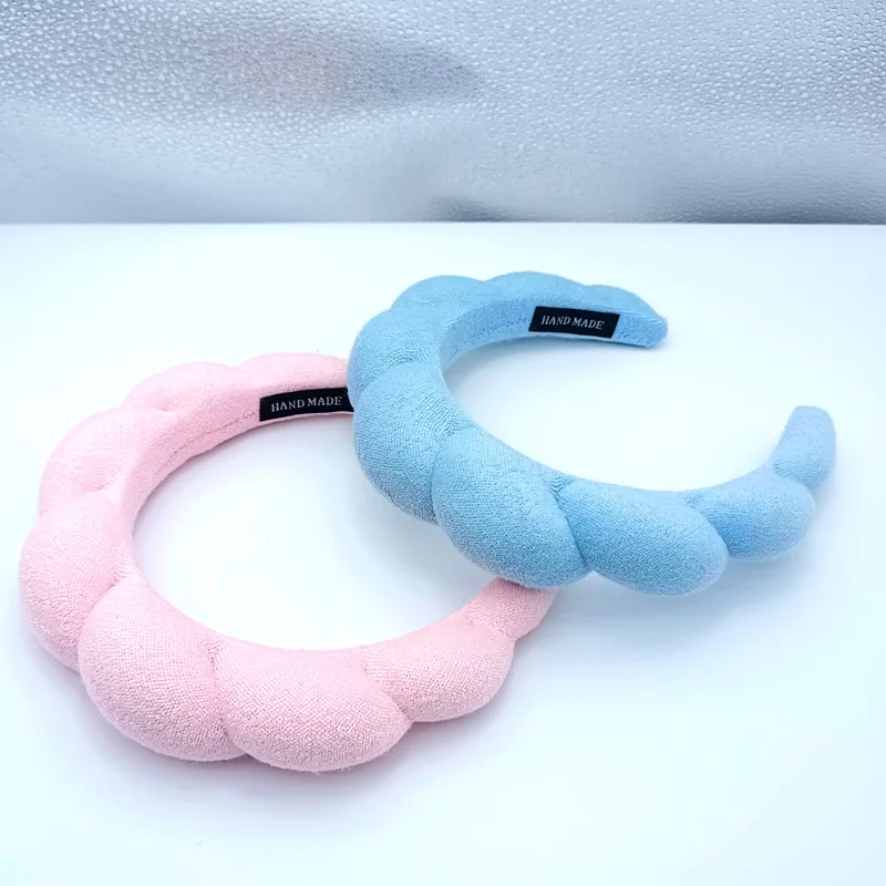 sponge and terry cloth headband