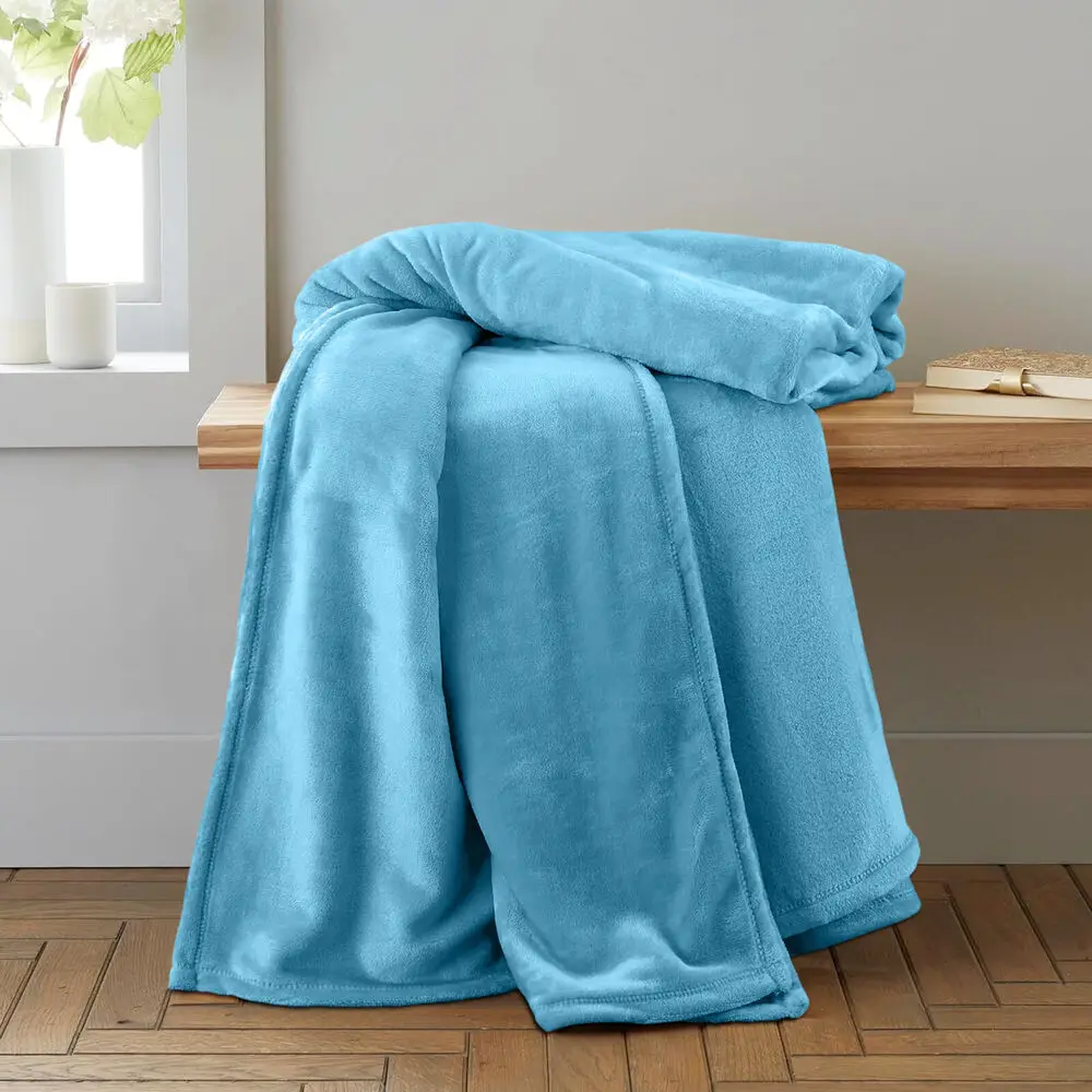 Fleece Blanket Gray Extra Soft Brush Fabric Super Warm Bed Blanket Lightweight Couch Blanket Easy Care 5