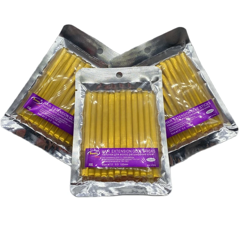 Hot Glue Sticks 7.0mmx10cm 24 PCS For hair extension Glue gun, hair extension glue stick,hair extension glue