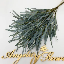 Elegant Willow Leaf Artificial Floral Branch for Decorative Display and Events (Green)