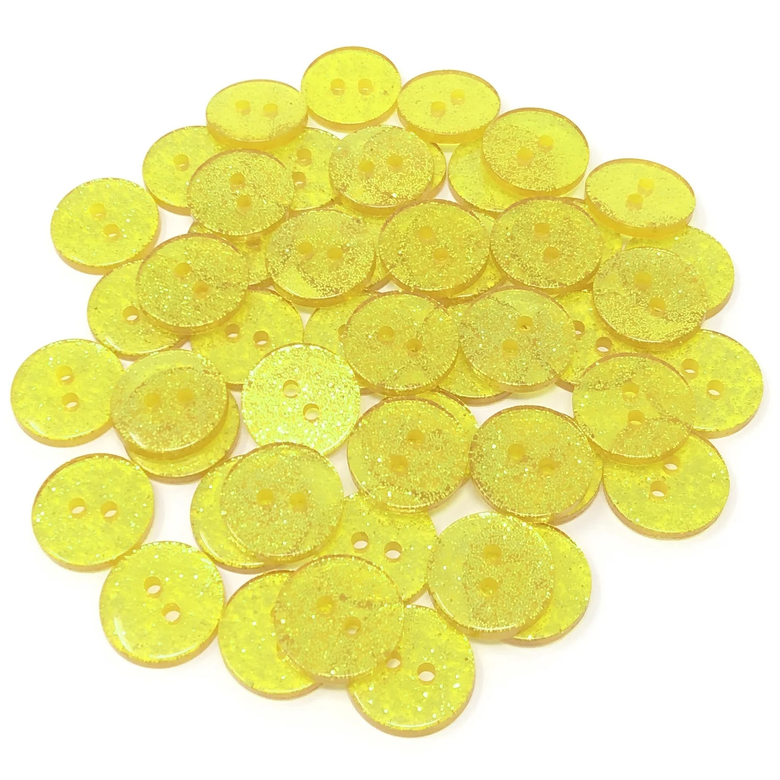 

500 шт желтый глиттер 13 мм круглые полимерные пуговицы, рождественское Сверкающее круглое платье с 2 отверстиями, кнопка для шитья женской одежды