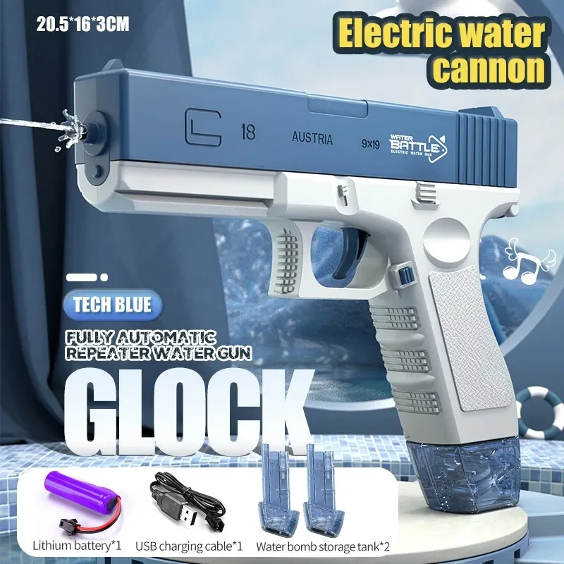 New Summer Electric Water Gun Toys Bursts High-pressure Strong Charging Energy Water Automatic Water Spray Children Toy