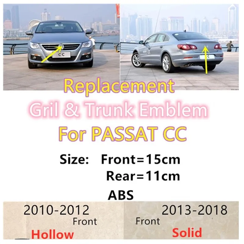 

Передняя эмблема, эмблема решетки для CC 2010 2011 2012 2013 2014 2016 2017 2018, запасная часть