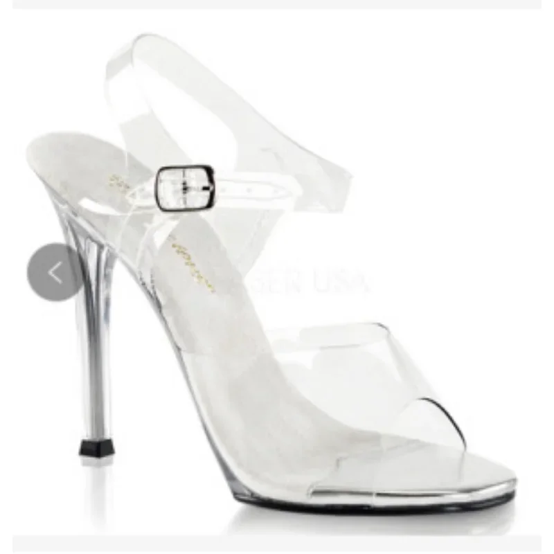 Bikini Competition Shoes Transparent High Heels International Bodybuilding Model Competition Standard Shoes 12cm Heel Slippers 5