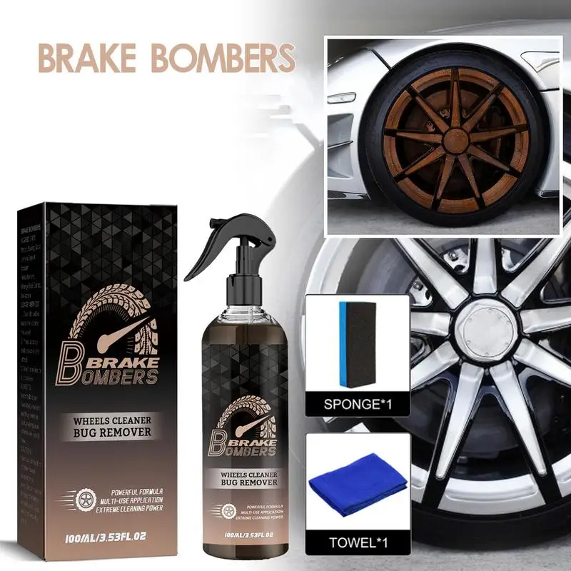 

Protect Wheels And Brake Discs From Iron Dust Rim Rust Remover Car Wheel Cleaner Spray Metal Surface Defender For Auto Rim Rust