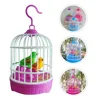 Children's Bird Cage Toys Glowing Simulation Birdcage Realistic Sound Toy Talking Parrot Chirping Birds Will Move Plastic Toys 4