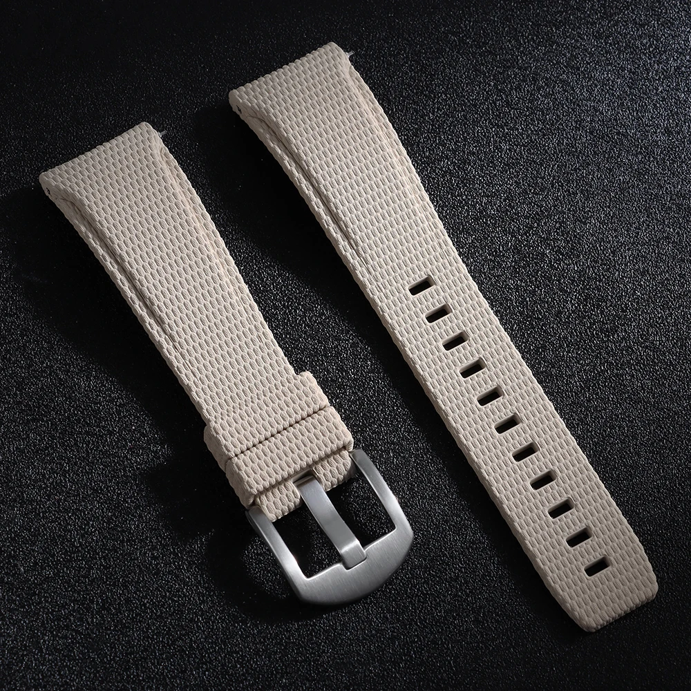 Premium Curved End Rubber Watch Strap - Versatile Style