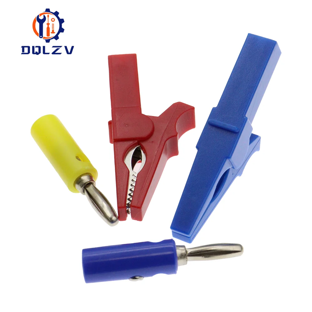 Battery Test Clip 55MM HV Alligator Clip For Banana Plug 4mm Multimeter Pen Cable Probes Crocodile 2PCS
