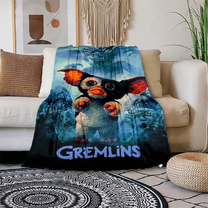 Gremlin84BlanketFlannelFleeceWarmGizmo80sMovieMogwaiMonsterGremlinsThrowBlankets