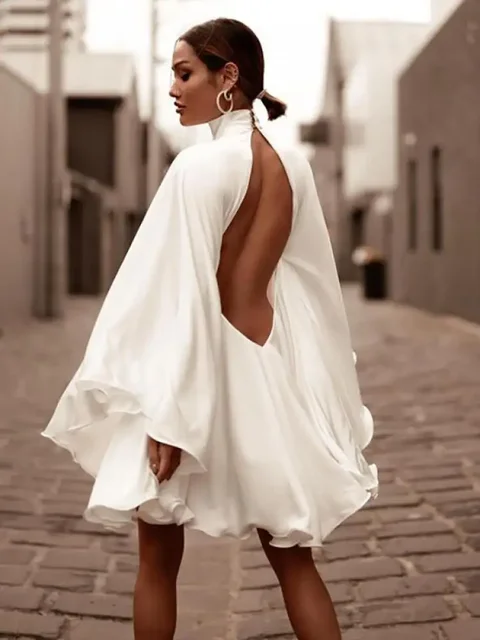 Embrace the summer elegance with our Gymystars Women's Turtleneck Dress 1