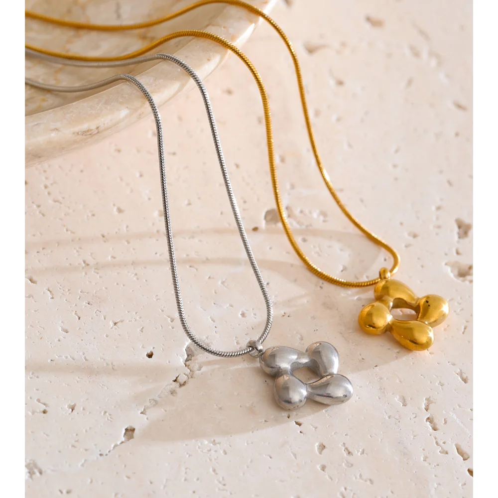 Yhpup Stainless Steel Pendant Necklace 18K Golden PVD Plated Waterproof