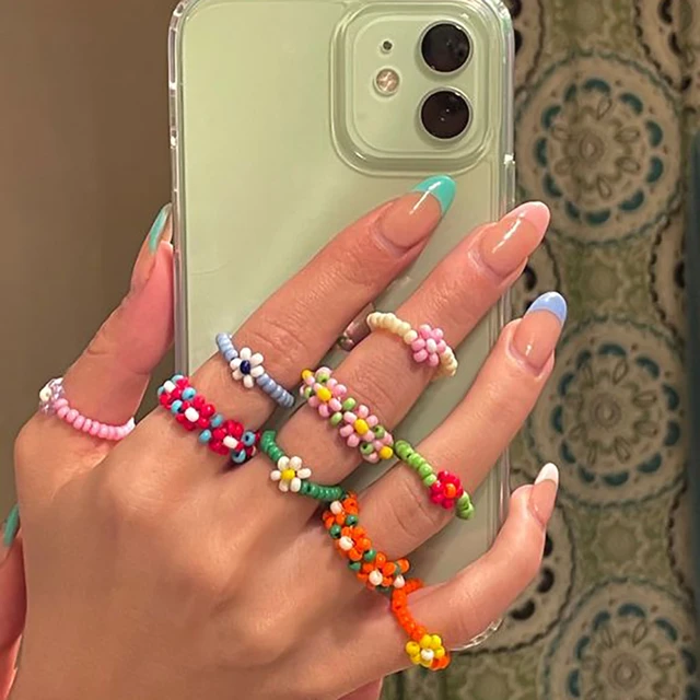 COLORFUL BLING Rainbow Acrylic Chain Bracelet Summer Beach Resin Bracelet  Y2K Jewelry for Women Girls