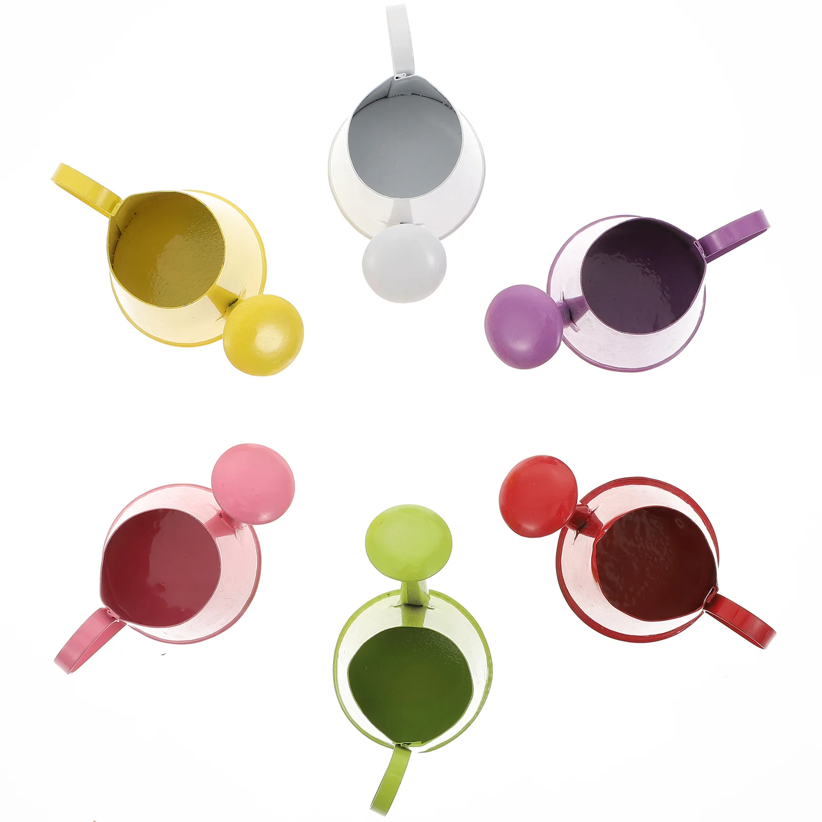 

6pcs Iron Watering Can Kids Watering Pot Garden Planting Tool Watering Kettle Toy