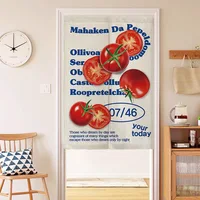 American Vintage Pictorial Fabric Door Curtain Hotel Restaurant Kitchen Privacy Covering Curtains Partition Hanging Linen Noren 1