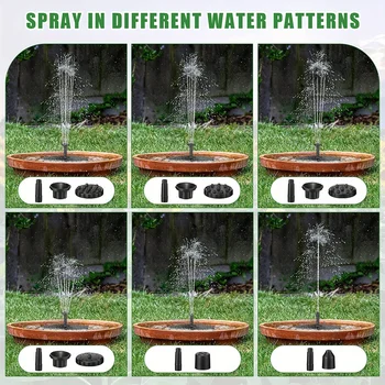 Outdoor Solar Floating Water Fountain For Bird Bath Fish Tank 7V/1W Garden Fountain Submersible Pump Garden Decoration - Image 4
