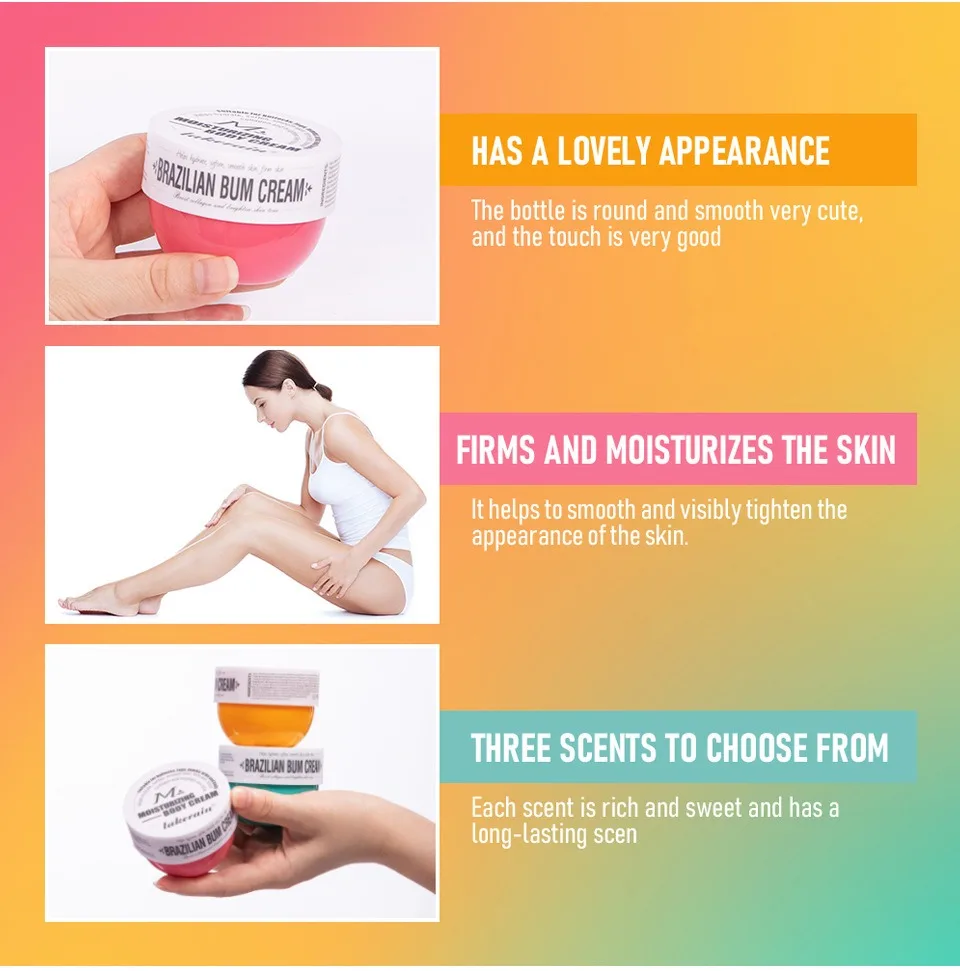 Bady Cream Hip Buttock Care Cream Moisturizing Firming Body Massager Gel Caramel Vanilla Floral ButtCare 80g body skin care cream body lotion body care moisturising lotion