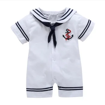 Baby Sailor Navy Romper 1