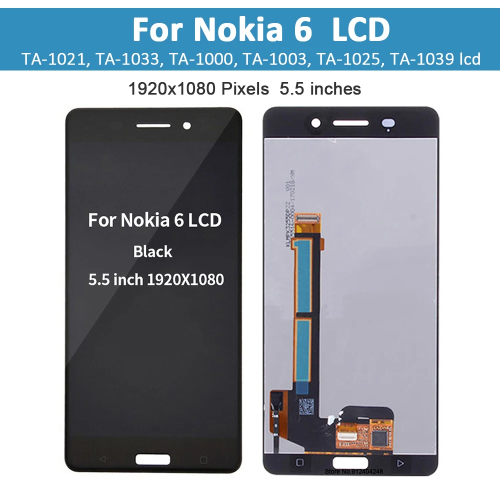 Lcd Original para Nokia Ta1021 Ta-1033 Ta-1025 Lcd Screen Display Toque Digitador Assembléia para Nokia n6 Lcd Substituição 5.5 - Image 6