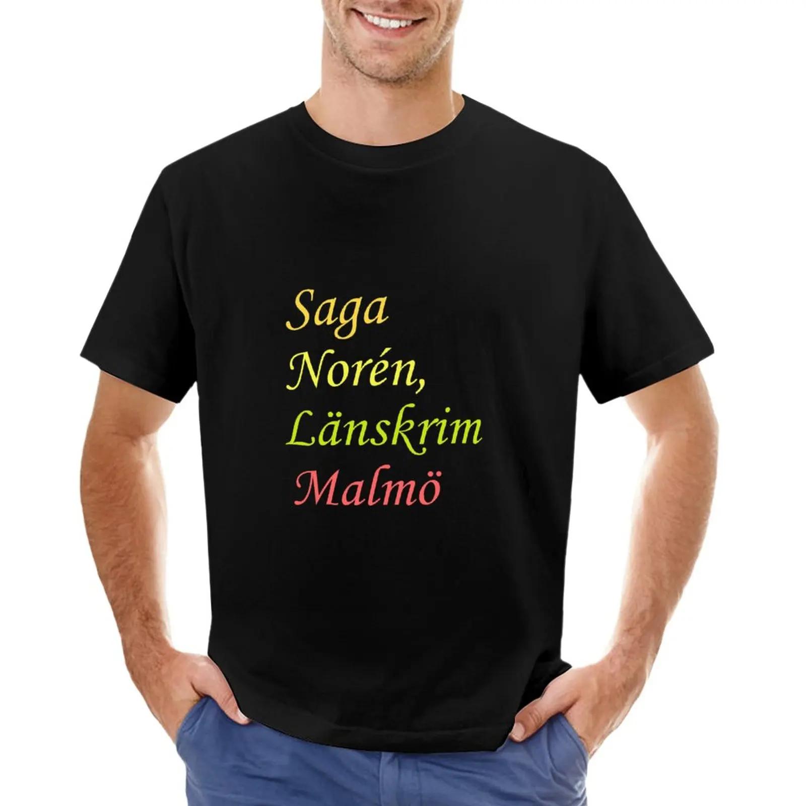 Saga Noren, L?Nskrim Malm? T-Shirt Anime Vestiti Oversize Semplici Magliette Bianche Da Uomo