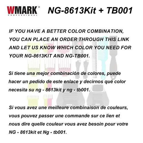 WMARK Trimmer Professional Hair Clippers Gift for barber Electric High-End Trimmer for Men 5 IN 1 NG-TB001 NG-8613T NG-8637 Kit - Image 10
