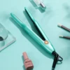 KIPOZI 3/10 Inch Pencil Hair Straightener for Quick Touch Ups, Mini Flat Iron Titanium for Short Hair 15S Fast Heat Dual Voltage 6