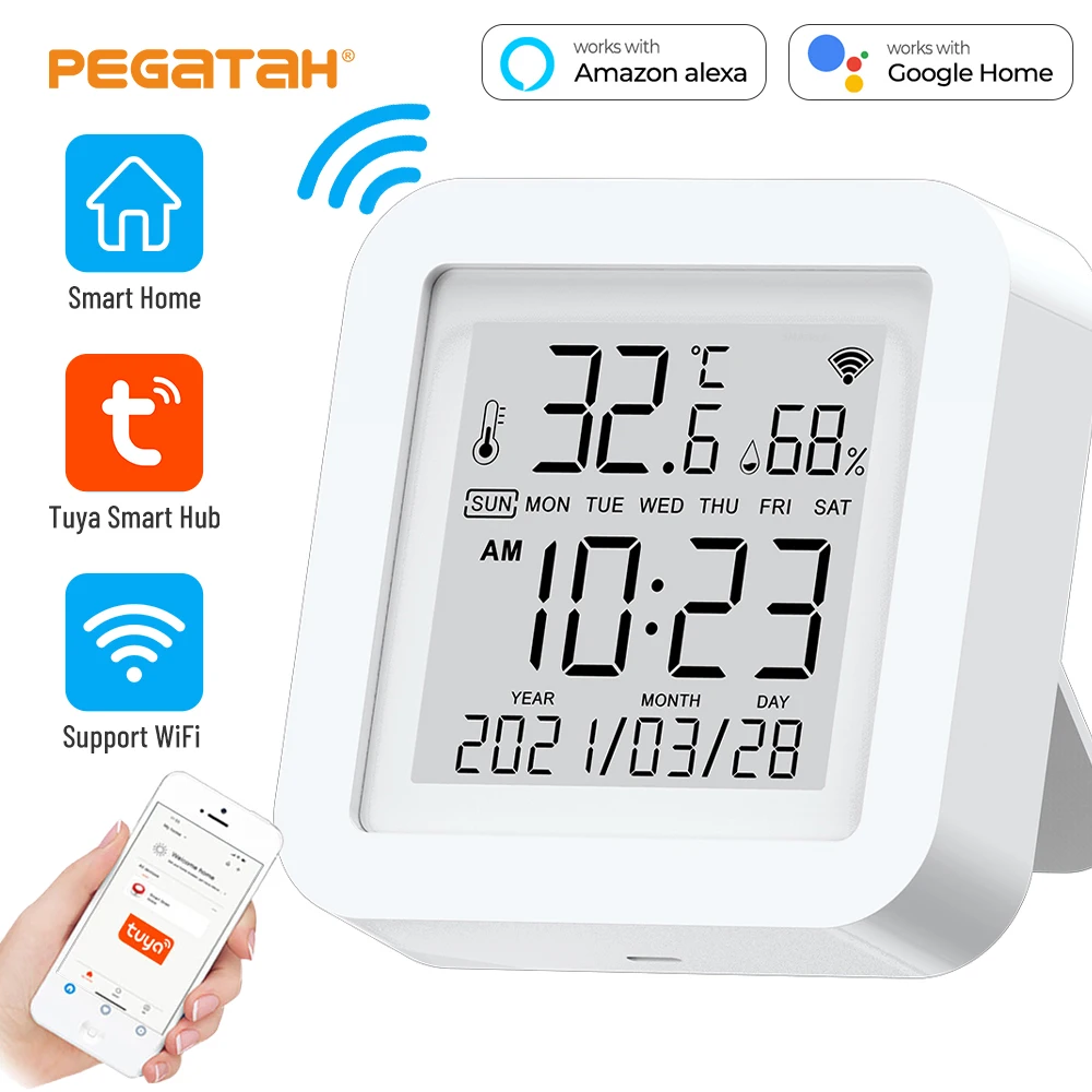 Tuya Mini Wifi Temperature And Humidity Sensor Smart Home Indoor