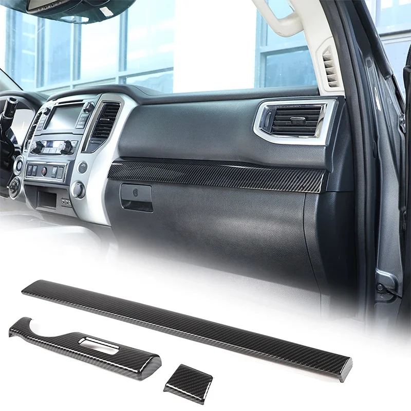 

For Nissan Titan 2016-2023 ABS Car Center Console Trim Strip Interior Protection Sticker Interior Accessories LHD