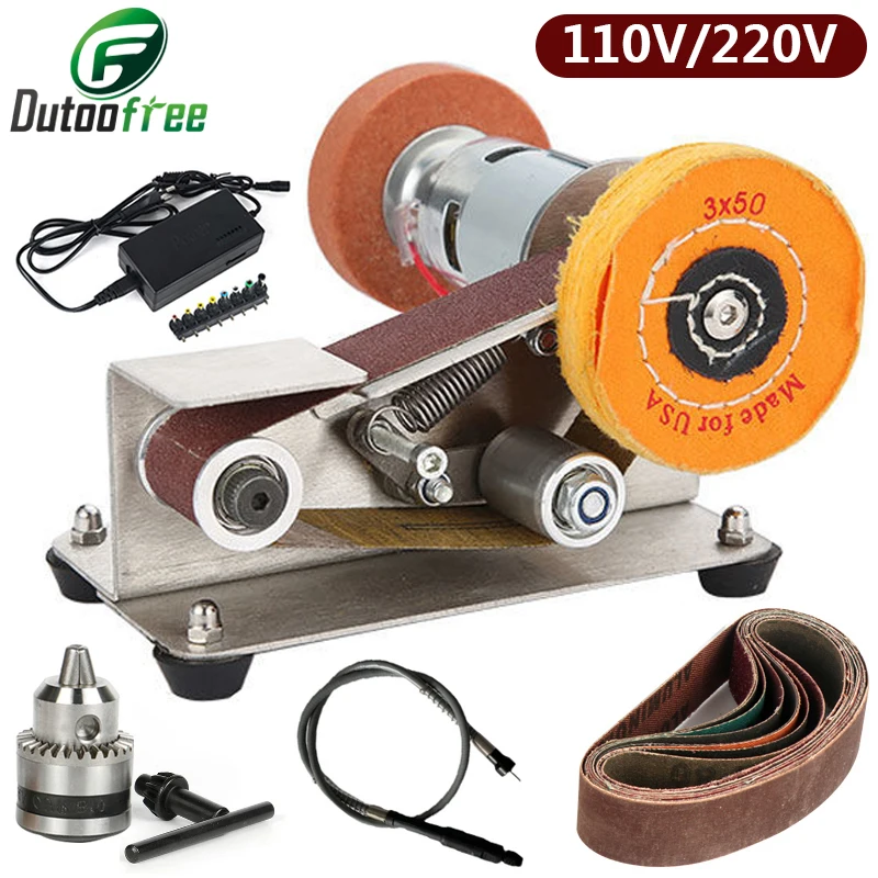 FIRECORE 30MM Adjustable Angle Sander Grinder Knife Sharpener Mini Electric Belt  Sander Home DIY Polishing Grinding 7 Speed - AliExpress