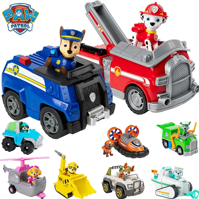 Paw Patrol Rescue Dog Car Toys For Children Patrulla Canina Marshall Chase  Skye Rubble Zuma Puppy Car Action Figure Birthday Gif - AliExpress