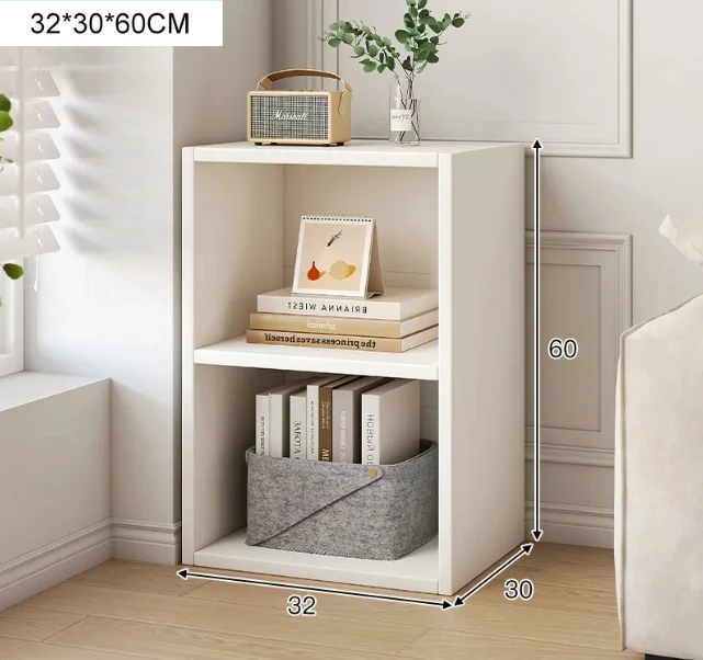 NEIKAI |Corner Small Narrow Standing Bookshelf Storage Cabinet Free Combination