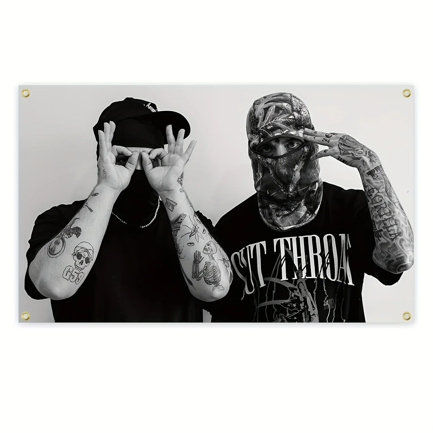 Suicide Music Theme Boys Funny Tapestry for Bedroom Wall Hanging College Dorm Decor 3x5 Feet Equipped with 4 Brass Buckle Holes