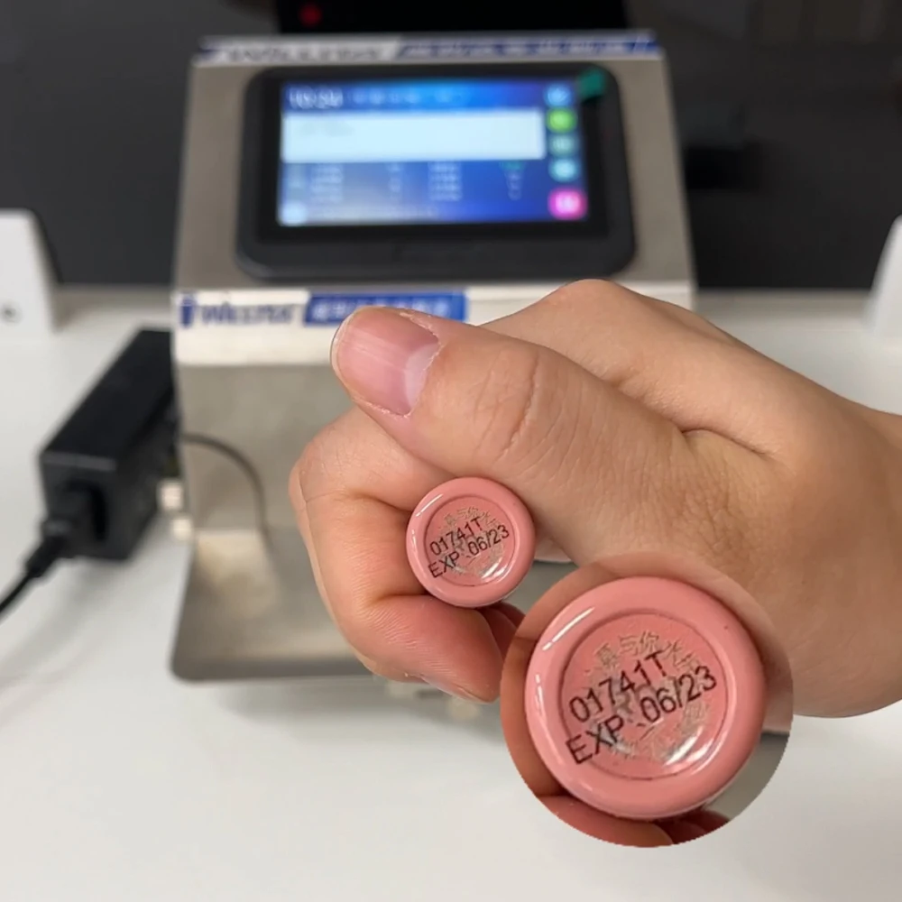 

Умный статический Настольный струйный принтер с сенсорным экраном для штамповки, Дата истечения срока годности, машина для кодирования логотипа QR/штрих-кода для бутылок/коробок