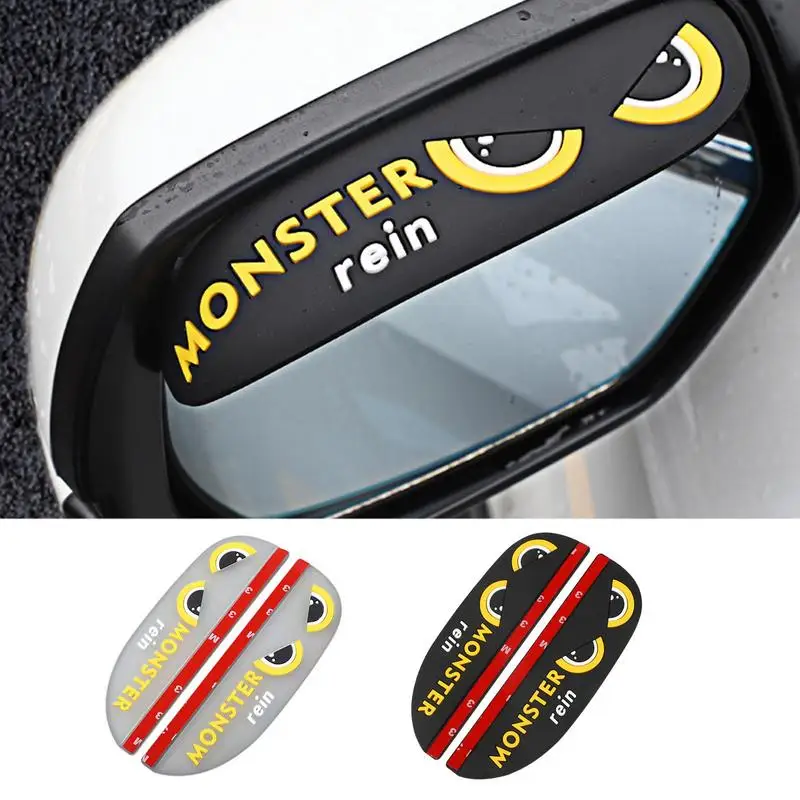 

2pcs Cars Side Mirror Rain Guard Sticker Waterproof Auto Rearview Mirror Rain Cover Flexible Mirror Snow Eyebrow Cover For Cars
