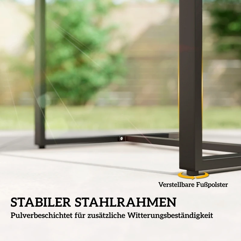 3-teiliges Rattan-Bistro-Set, Gartenmöbel mit 2 Stühlen, Couchtisch und abnehmbaren hellgrauen Kissen – Detail 8