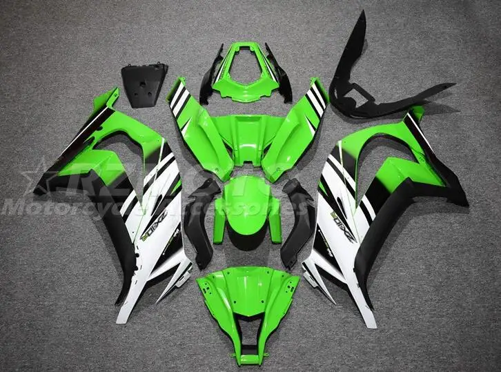 

Комплект обтекателей из АБС-пластика, 4 подарка, подходит для Kawasaki ZX-10R ZX10R 2011 2012 2013 2014 11 12 13 14 15, комплект кузова, зеленый, белый
