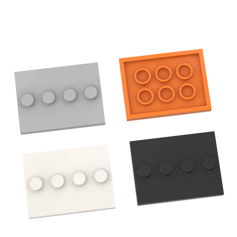 

10Pcs MOC Parts 88646 Plate Special 3 x 4 with 1 x 4 Center Studs Compatible Bricks DIY Assmble Building Blocks Particle Kid Toy